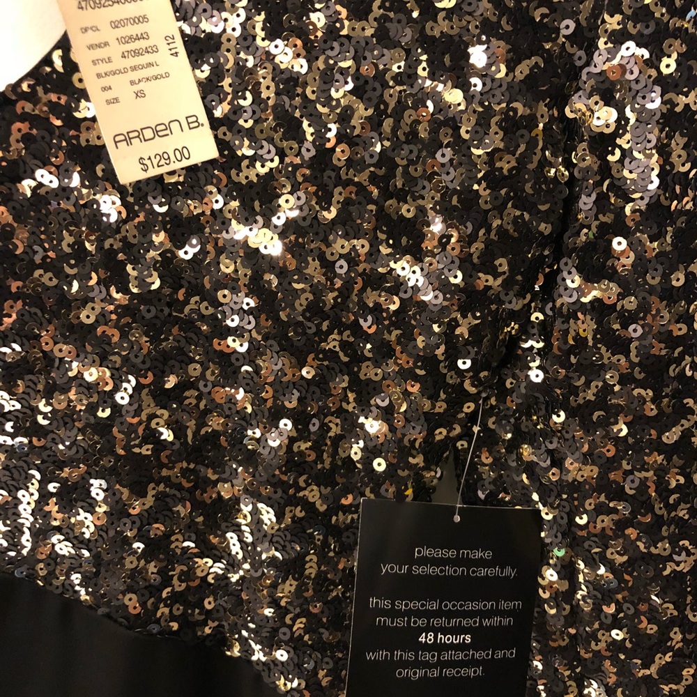Arden B black and gold sequin dress - Picture 7 of 8